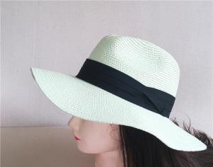 Wholesale 2017 Hot Colorful Boater Straw Hat With High Quality Wholesale 100% wheat straw color coffee&amp;white etc from china suppliers