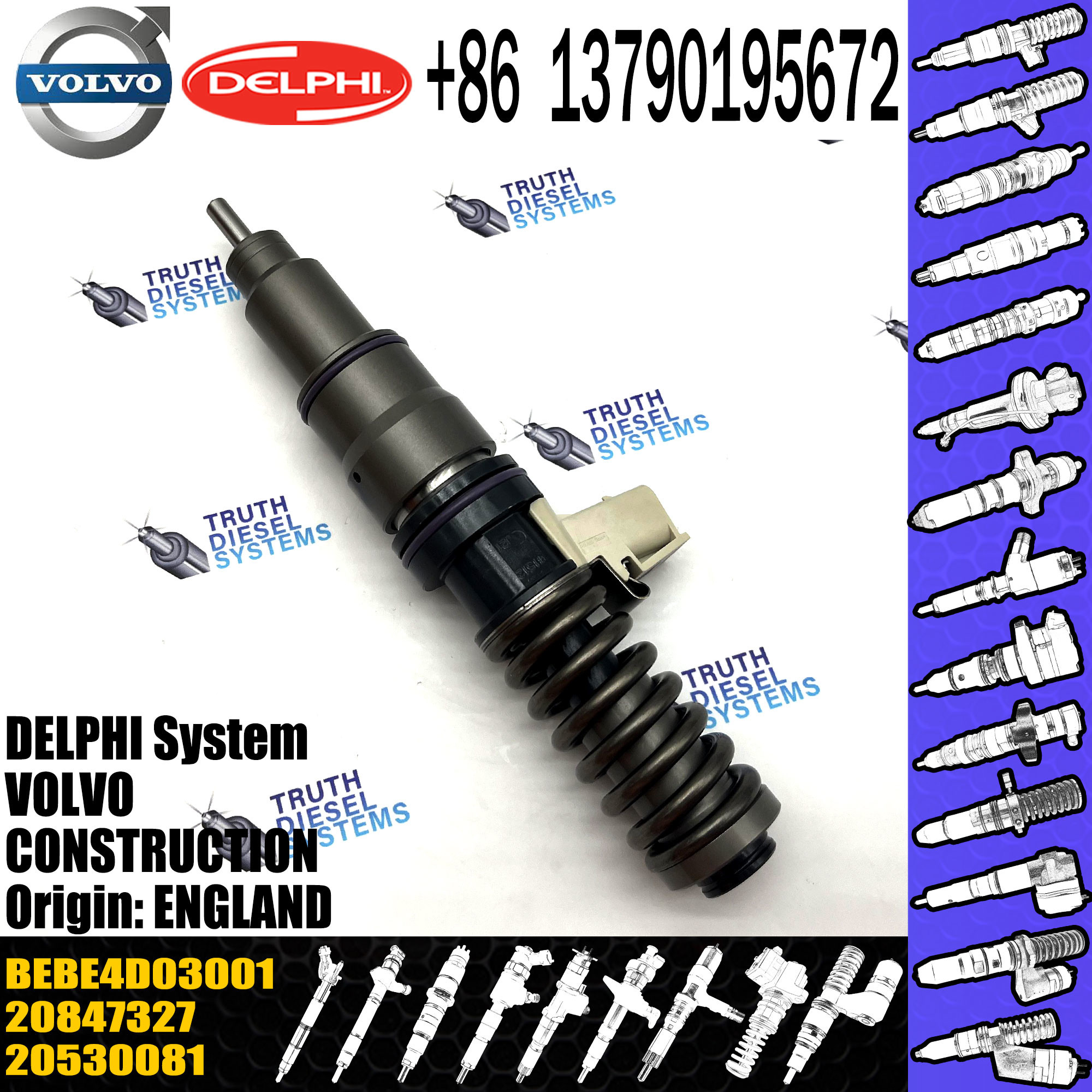 20530081 Factory price for D12 TIER 3 VOL car parts fuel injectors BEBE4D03001