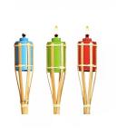 60cm 90cm 120cm 150cm Natural Woven Bamboo Lantern Oil Torch