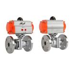 Water Media Sanitary Stainless Steel 304 Tri Clamp Pneumatic Actuator Butterfly