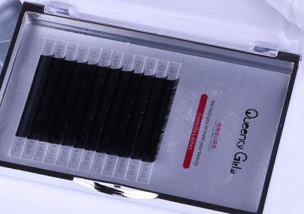 Quality Black Color 0.07mm 3D Eyelash Extensions 3 Mix Length In One Row ILAC MRA Approval for sale