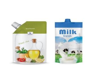 Wholesale Biodegradable Beverage Food Packaging Custom Size Printed Plastic Stand Up Spout Pouch For Baby Food from china suppliers