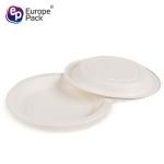 Hot sale biodegradable round starch plastic 6' bulk plastic plates for food