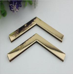 China Factory direct sales iron material 105 mm length golden handbag corner protectors for box on sale