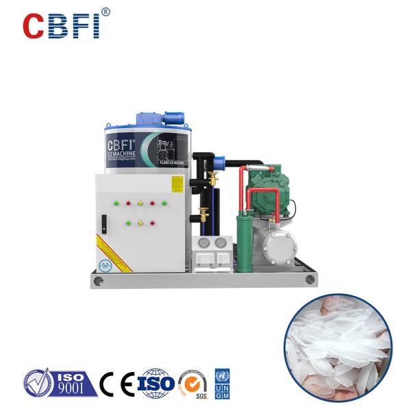 Stainless Steel Evaporator Flake Ice Machine Commercial For Aquatic / Meat