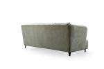 Modern Style Metal Legs Tufted Leather 3 Seater Sofa