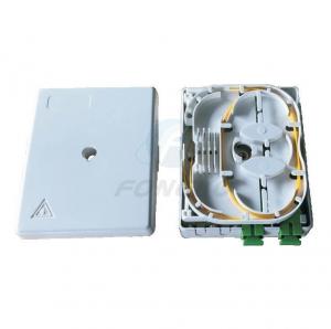 China 2 Cores FTTH Fiber Optic Termination Box , SC LC Adaptor Fiber Optical Rossette Box on sale
