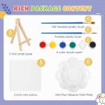 6 Pack Canvas Painting Kits With Easels , DIY Painting Tools For Kids Custom