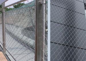 Wholesale Size Customized Ferrule Wire Rope Mesh , Lightweight Stainless Steel Webnet from china suppliers