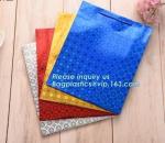 Luxury Art Paper Flower Carrier Bag with Rope Handle,Fashion kraft paper flower