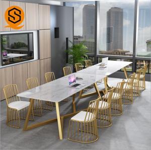 Wholesale Multiple Colors Modern Restaurant Table 8 Seater Marble Top Dining Table from china suppliers
