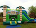 Commercial Wet / Dry Inflatable Combo , 0.55MM PVC Jungle Inflatable bouncer