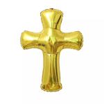 Wholesal New Design Gold Silver White Easter Cross Aluminum Foil Balloon for