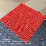 Red Heavy Duty Interlocking Floor Tiles 40x40cm Large Garage Floor Mat