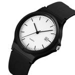 Minimalist Slim Band Quartz Movement PU Plastic Lady Watch 1449