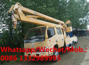 Wholesale Customized good price dongfeng double-cab 14m truck mounted aerial platform for sale, high altitude operation vehicle from china suppliers