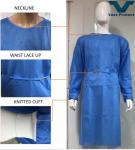 CE Certified SGS SMS Waterproof Breathable Isolation Gown for Healthcare