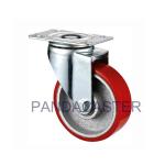 4 Inch Polyurethane Tread Iron Core Wheel Medium Duty Top Plate Swivel Caster