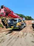 SA NY Hot Selling Model Mobile Crane 75 Tons 4 Shafts Included Red and Yellow