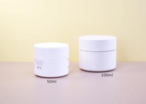 Wholesale Sustainable custom Double Wall Mono PP 50ml 100ml Plastic Jar For Skincare Face Body Cream In Classic Round Shape from china suppliers