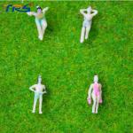 1;150 scale model ABS plastic swimming coloful figure 1cm for architectural