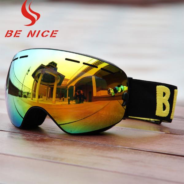 Quality Fashionable Mirror Lens Snow Goggles , Interchangeable Snowboard Goggles for sale