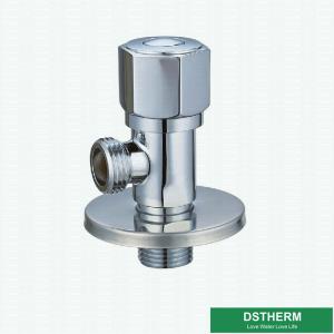 Wholesale 1/2-Inch Chromed Wall Mounted Toilet Water Stop 90 Degree Round Handle Quick Open Bathroom Brass Angle Valve from china suppliers