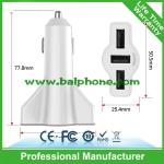 Original design 3usb port car charger for for mobile phone tablet with CE ROHS