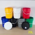 Securely Sealed 15L Clear Recycled Plastic Bucket With Sealing Lid for Paint
