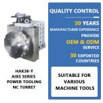 NC turret quick change tools post HAK38-Y 12 positions machine turret for CNC