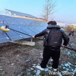 Micro-Gear Rotation Brush for Cleaning Solar Panels in Petrochemical Industry