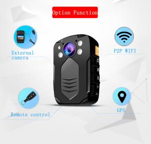 China IP65 Body Worn Camera With Video Output HDMI And AV Jack / Hidden LED White Light Police Camera on sale