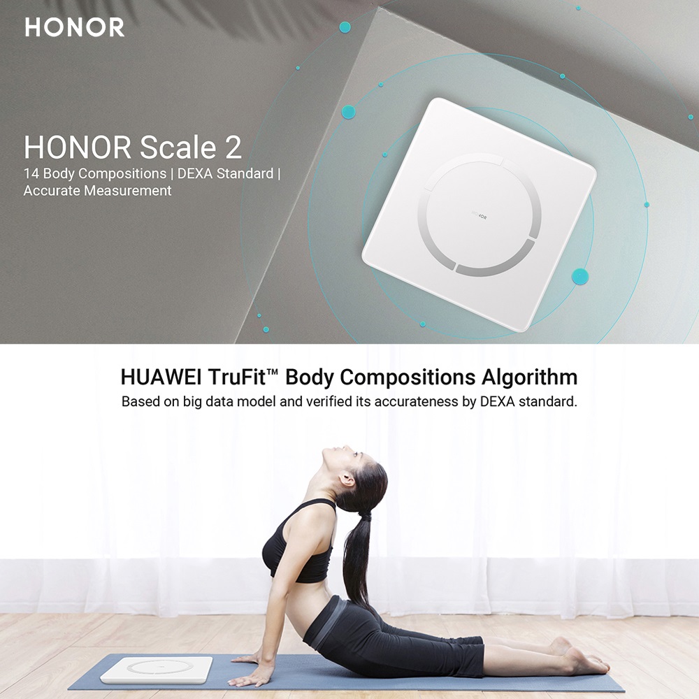 Honor Body Composition Scale 2 Standard 14 Body Analyzer Monitor Rate Heart Rate Measurement Honor Body Fat Scale 2