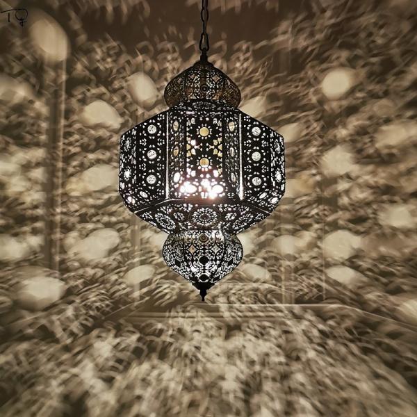 Moroccan Exotic Retro Vintage Pendant Lights Led E27 Iron Art Hollow dinner