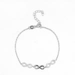 15cm 925 Silver CZ Bracelet Rhodium Plated AAA+ Cubic Zircon
