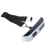 Portable Mini LCD Luggage Electronic Scale Thermometer 50kg Capacity Hanging