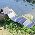 Suitcase Solar Panel Kit 40W 50W 60W Outdoor Camping Waterproof Folding Solar