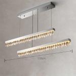Led Silver Chandelier For Living Room Modern Creative Design crystal led ceiling