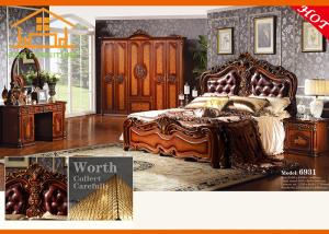 Wholesale high quality ashley furniture Neo Classical korean style Solid wood King bed factory antique bedroom furniture from china suppliers