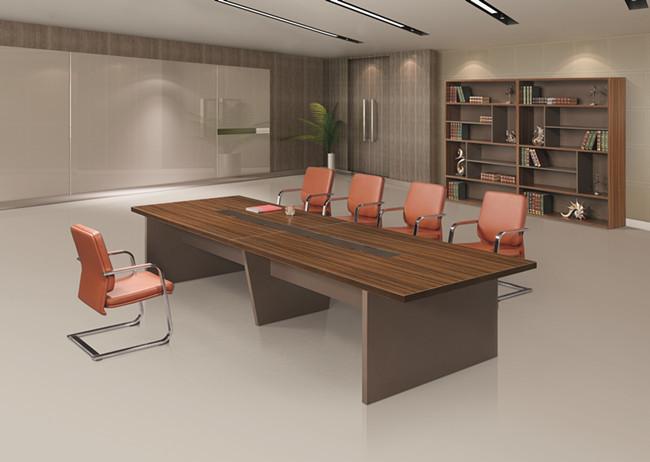 Modular Design 12 Person Conference Table , Wooden Office Furniture Eco Friendly