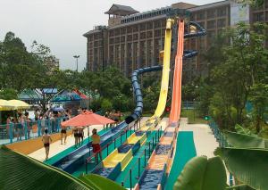 Wholesale Fiberglass Kamikaze Water Slide Customized High Speed Water Slide 12m Height from china suppliers