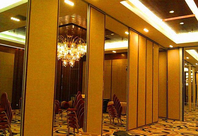 95mm Yellow Fabric Decorative Partition Wall For Banquet Hall