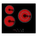 GS Radiant Crystal Glass 3 Burner Ceramic Cooktop