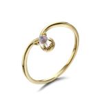 New 1 Gram Gold Ring Designs Solid 9K Yellow Jewelry With Moonstone Available