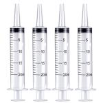 4 Pack Large Plastic Syringe for Scientific Labs and Dispensing Multiple Uses