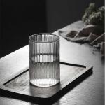 Classic Lead free Glass Drinking Cup 300ml 400ml Vertical Striped