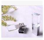New promotional customed logo crystal usb flash drive disk with led light