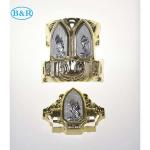 Coffin Fitting Set Herrajes Para Ataudes Casket Plastic Corners Gold Color