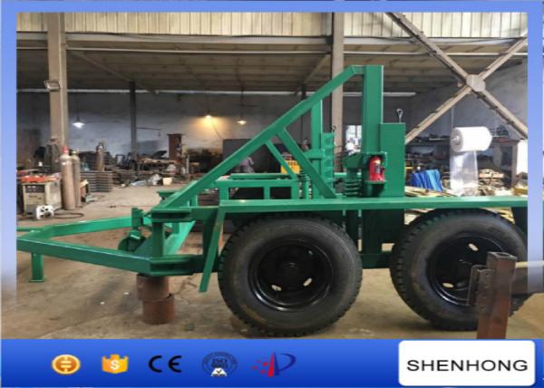 4 Tyre Underground Cable Installation Tool Cable Drum Carrier 12 Ton Load