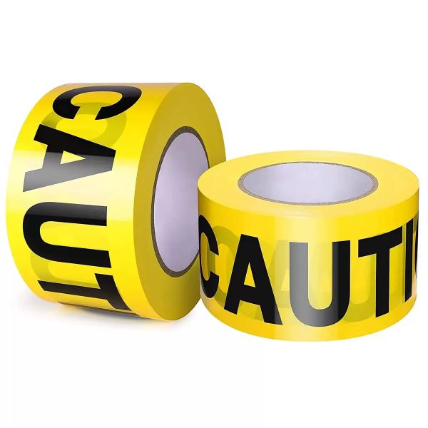 Custom Caution Barricade Tape PE Yellow Waterproof Durable Roll Non-adhesive Warning Tape
